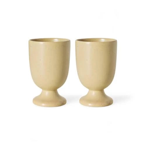 HKliving aardewerken koffiemokken Farmhouse ceramics - crème (set van 2)
