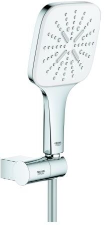 Grohe Rainshower Wandbrausehalterset 26588LS0 moon white, 3 Strahlarten, Durchflussbegrenzer 9,5 l/min