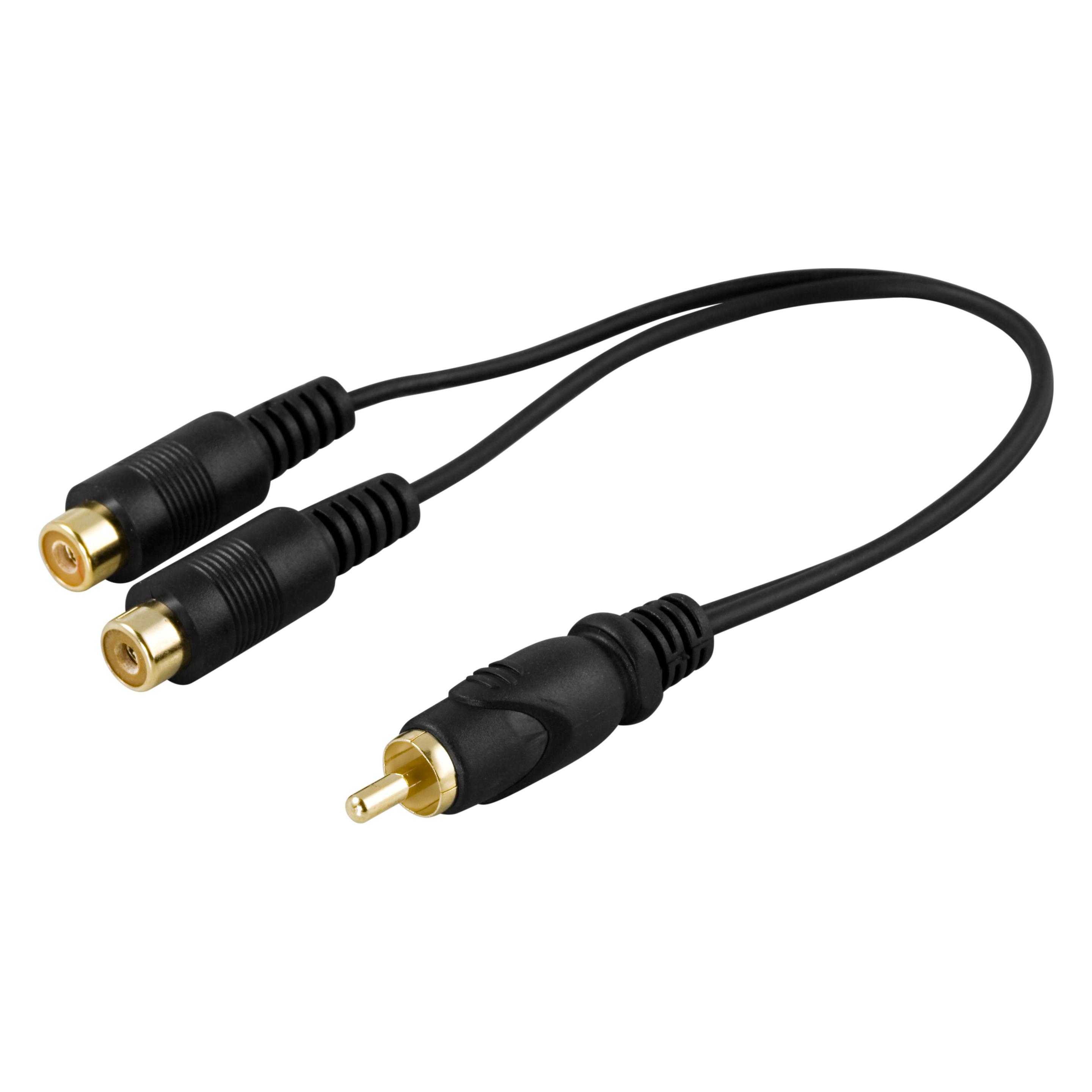 Deltaco videosplitter - 15 cm (0.15 m, Cinch Kabel) (MM-20)