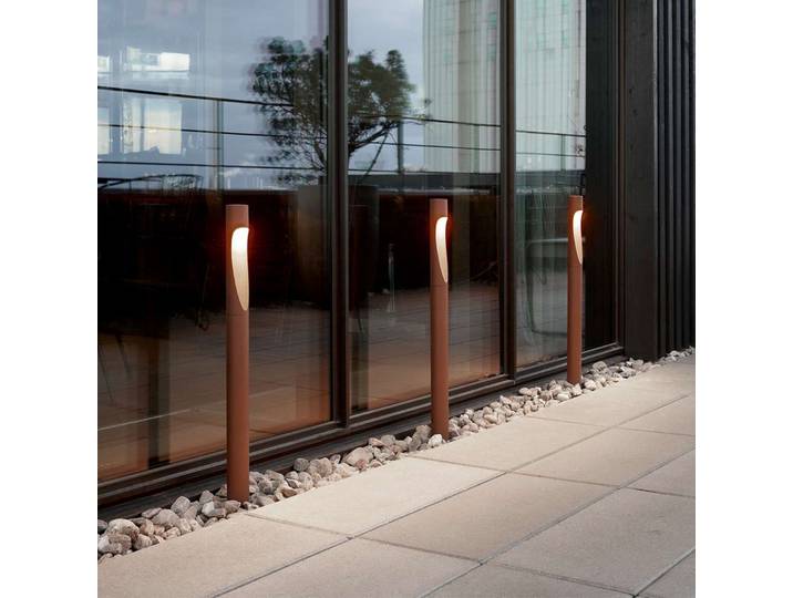 Flindt Borne de Jardin H110 3000K Dali Corten - Louis Poulsen - Terrasse - Aluminium