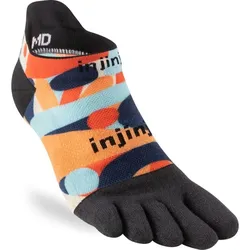 Injinji Herren Run Lightweight No-Show Artist Designed bunt