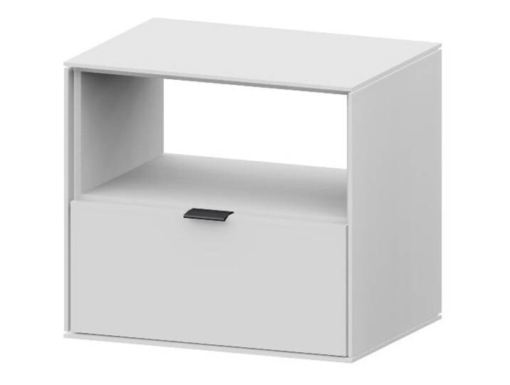 Nachttisch Nikolai weiss Eiche Massivholz B 50 H 47 cm