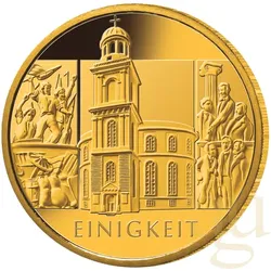 1/2 Unze Goldmünze - Säulen der Demokratie - 100 Euro Einigkeit 2020 (D)