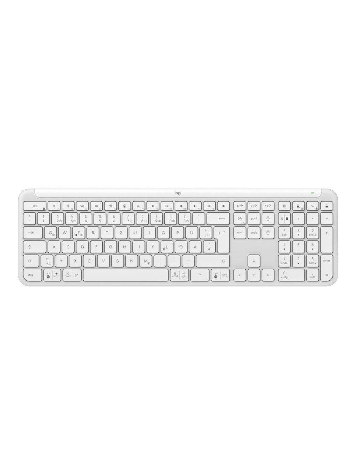 Logitech Signature Slim K950 - Tastatur - Full-Size - Deutsch - Weiss
