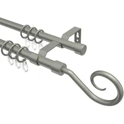 GARDINENSTANGE Olymp Allegra 420 cm (geteilt in 3 x 140 cm), 2-läufig, 16 mm Ø Chrom matt