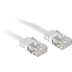 LINDY 47504 RJ45 Patchkabel CAT 6 U/UTP 5.00 m Weiß mit Rastnasenschutz 1 St.