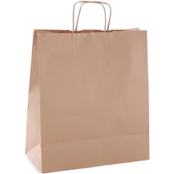 Agipa, Verpackungsmaterial, Papiertragetasche - aus Kraftpapier, groá, braun (1 Stk.)