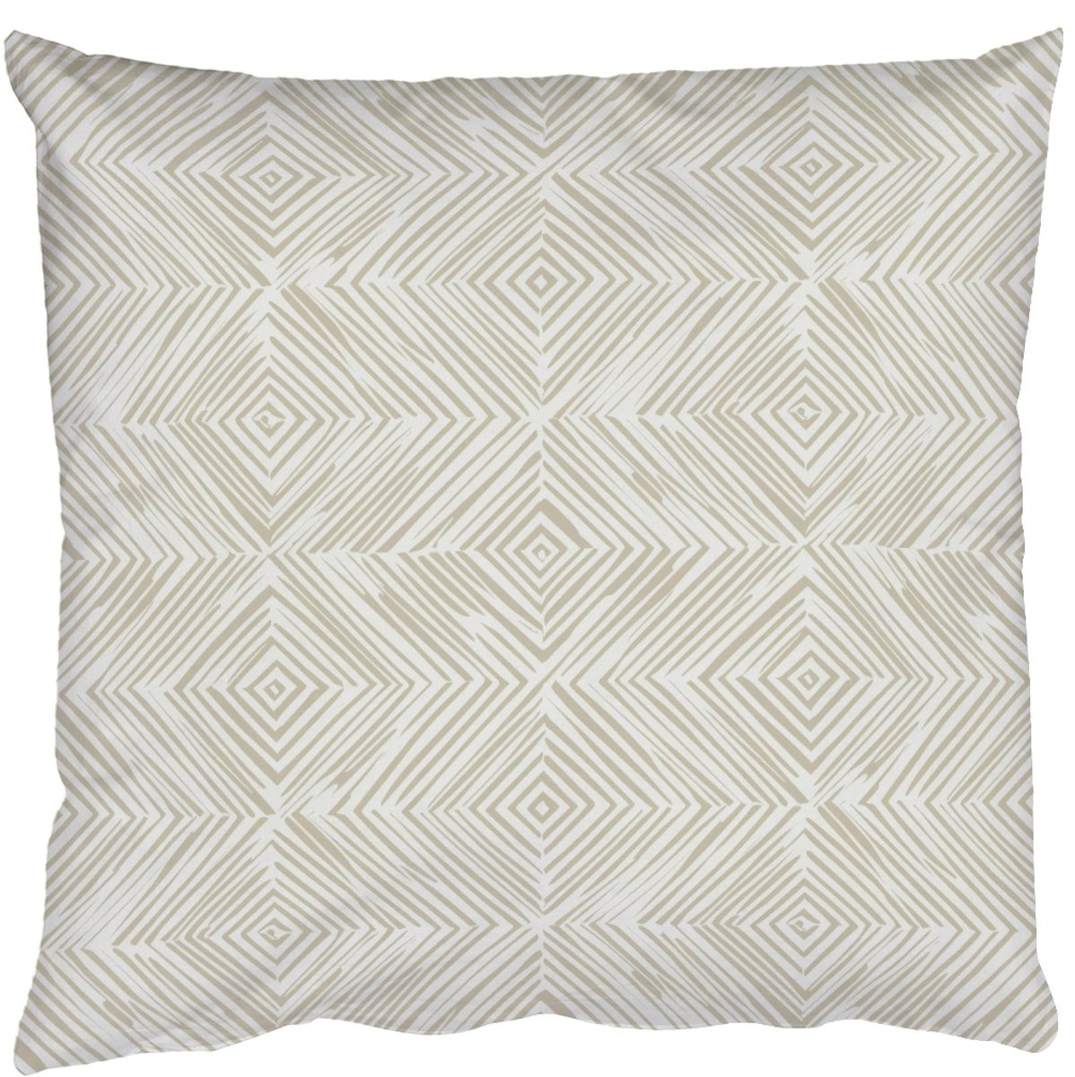 PillowMonkey Sierkussen Abstract Ruiten Beige - 50 x 50 cm