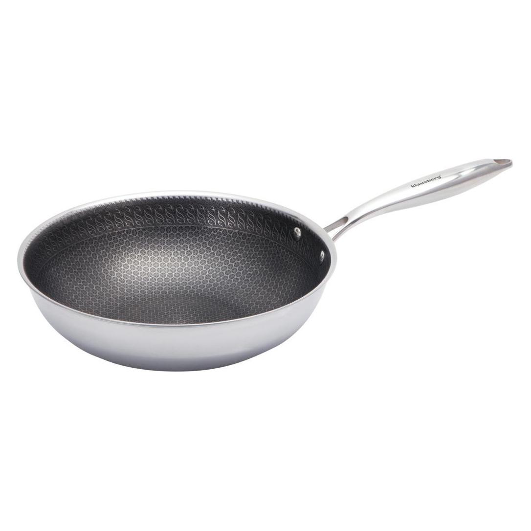 Klausberg Patelnia PATELNIA STALOWA WOK 28cm Z POWŁOKĄ PLASTER MIODU KLAUSEBRG KB-9024 (Stahl) (68852875)