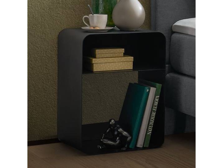 Nachttisch Nevon H 55cm H:55cm/B:40cm/T:35cm Schwarz modern