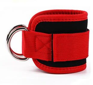 Smart Shopping Spot ProFit Ankle Straps For Cable Machine Double D Ring Gym Ankle Cuffs For Glute & Leg Training red