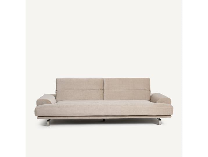 AM.PM Canapé velours stone, Orizonte 3 Places Beige Avoine