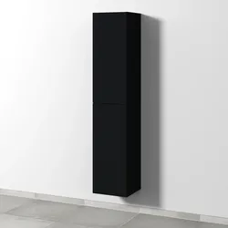 Sanipa Hochschrank „3way“ 350 × 1700 × 345 mm Anschlag links, in Schwarz (matt), Anschlag links