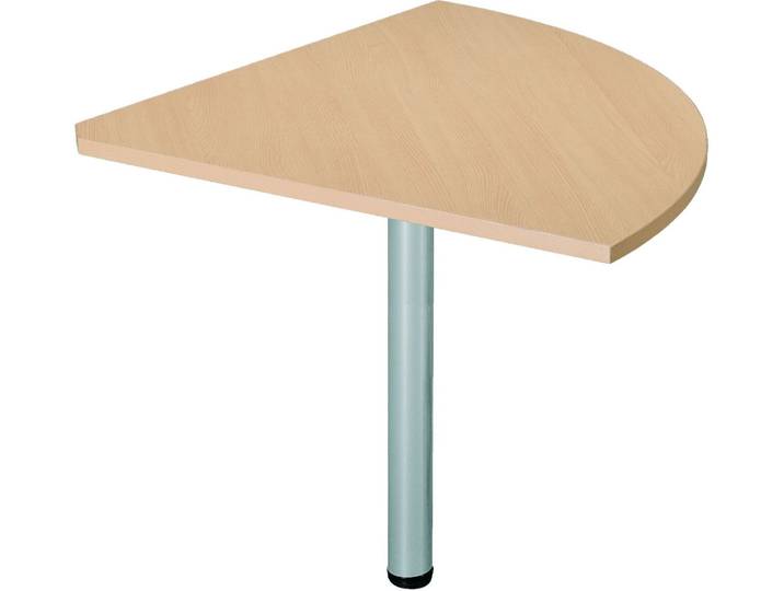 Angle de liaison Excellens plateau hêtre 90° piétement tube métal aluminium - - Bruneau