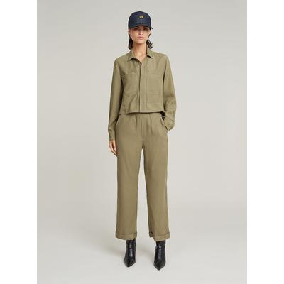 Jumpsuit G-STAR "Modular Army Jumpsuit", Damen, Gr. XS, Normalgrößen, ensis grün, Obermaterial: 90% Viskose, 10% Polyester, Overalls Jumpsuit