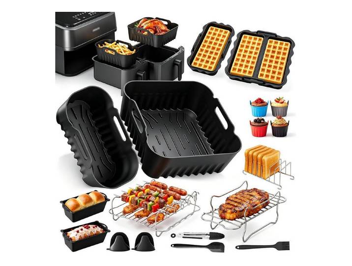 LuxusKollektion Frittiereinsatz Heißluftfritteuse Zubehör Set 23tlg.
