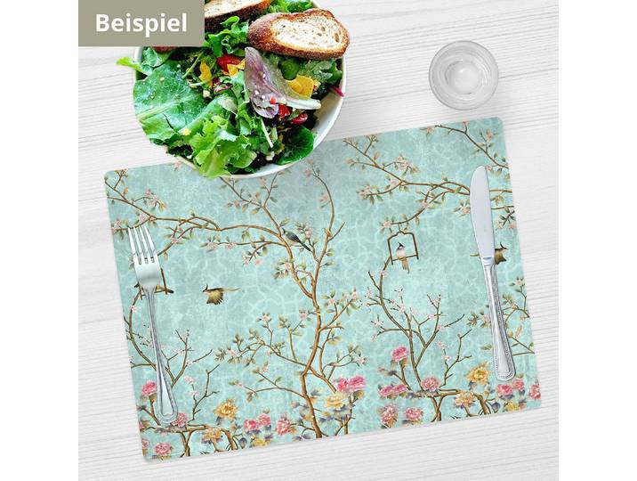 Tischset Motiv mit Vögeln 4er-Set 44 x 32cm Braun
