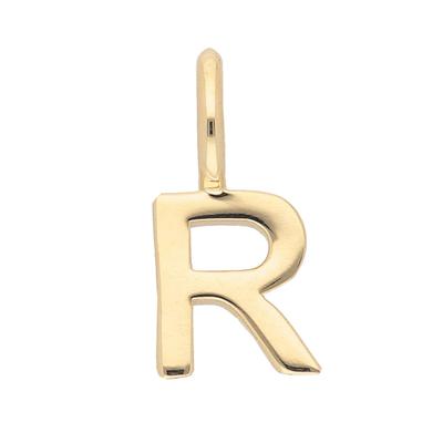 Buchstabenanhänger ADELIA´S "Buchstabenanhänger R 333 Gold ( 8K )", gold, Schmuckanhänger, Damen, R, Gold, Goldanhänger Buchstabe R
