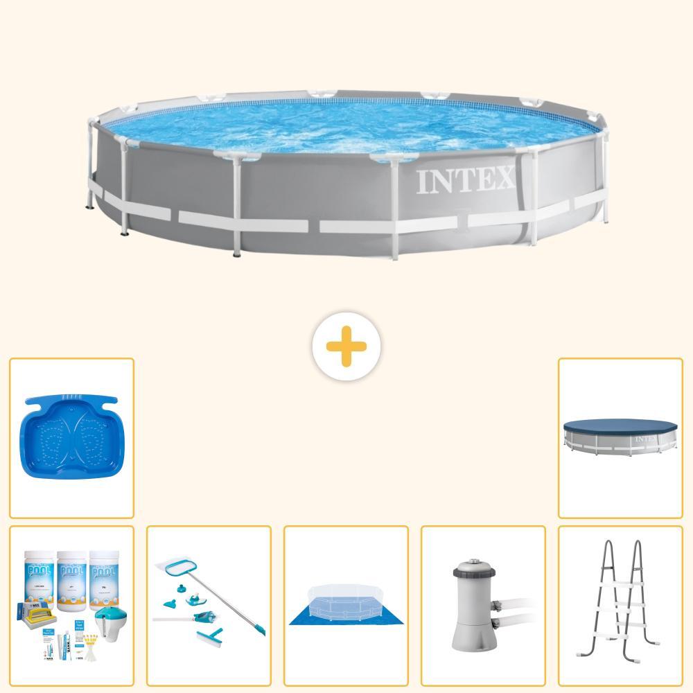 Prism Frame Pool Rund - 366x76 cm - 8-teilig S20526