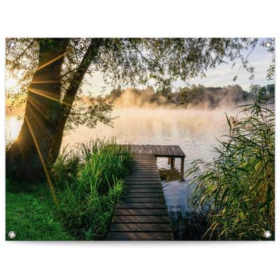 Poster REINDERS "Früh morgens", grün (farbe bild(er): grün), B:80cm H:60cm T:0,1cm, Leinwand, Bilder, Poster, Outdoor für Garten oder Balkon