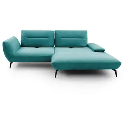 Ecksofa Payton Stoff Blau, Grün Petrol