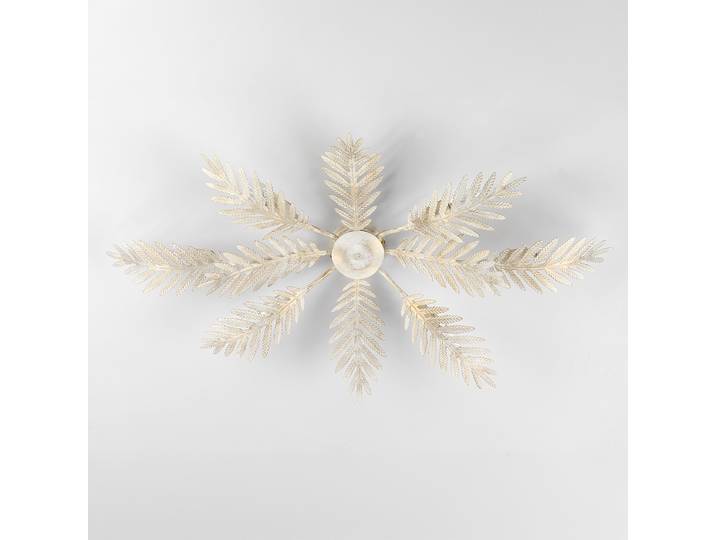 Plafonnier Felce oval 100 x 60 x 25cm Blanc/Blanc Matériau : Métal Surface en métal : Brossé Type de métal : Fer E14