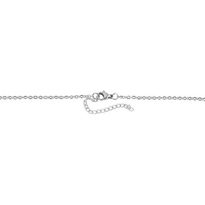 Kette ohne Anhänger ADELIA´S "Halskette – Ankerkette Medaillon aus Edelstahl 43 cm", silber, Halsketten, Damen, 43cm, Edelstahl, Zum Verschenken an Menschen, die Ihnen am Herzen liegen