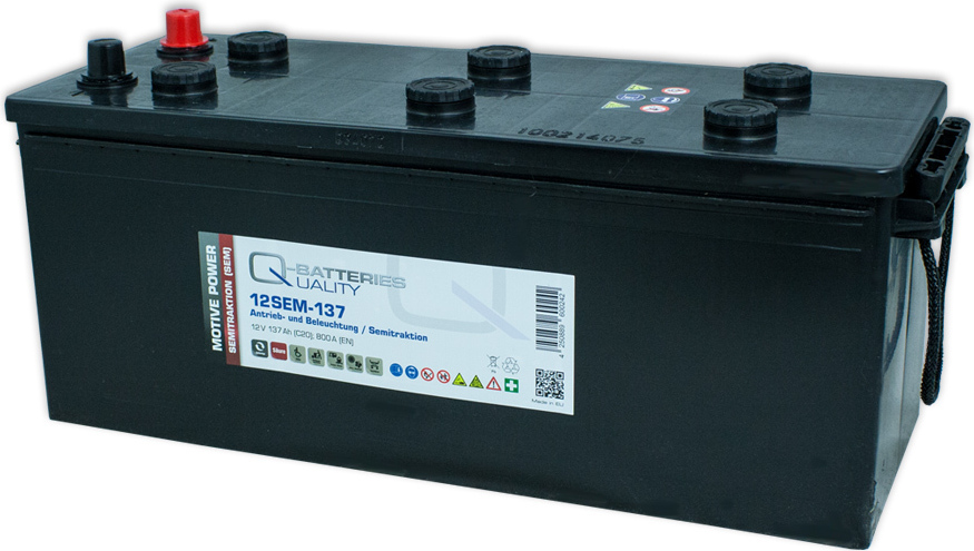 Q-Batteries 12SEM-137 12V 137Ah Semitraktionsbatterie