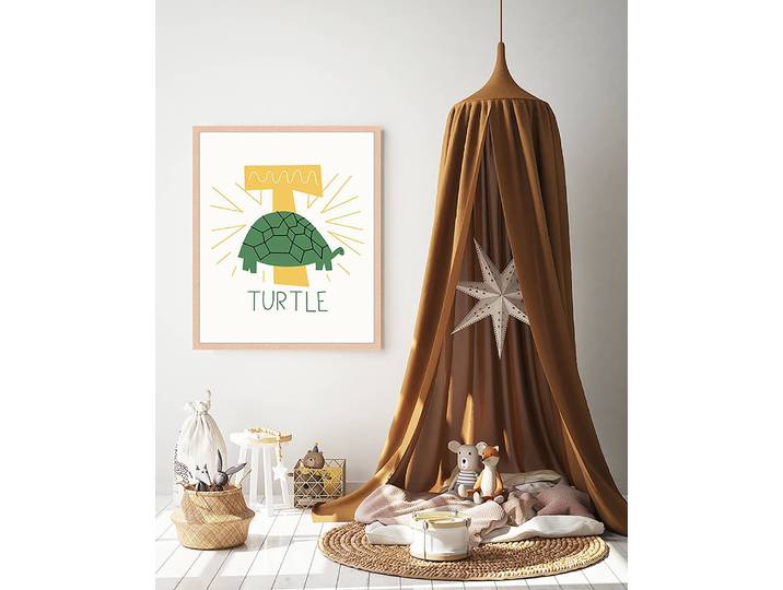 Tableau déco Turtle 53 x 63cm Multicolore