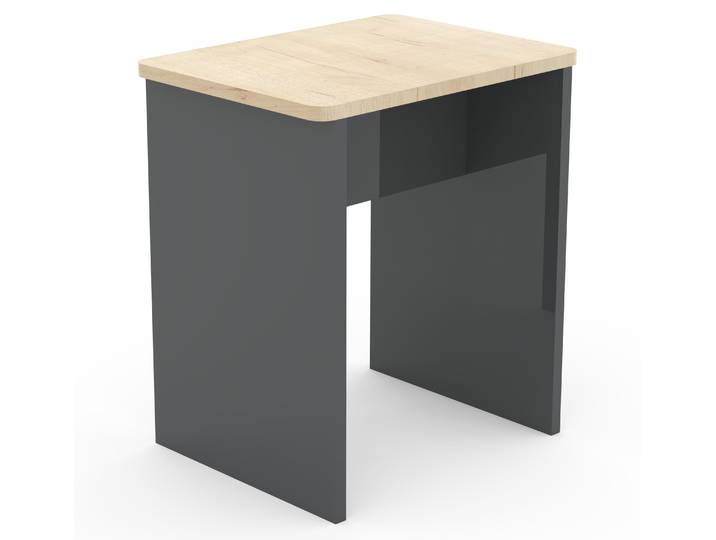 Essgruppe VCM Sitzhocker Würfel Fußablage Beistelltisch Esal , braun (anthrazit, honig, eiche), B:40cm T:30cm, Obermaterial: 100% Holz Wood., Hocker, Essgruppe