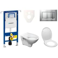 Geberit Wand-WC-Set für Trockenbau/Vorwandmontage mit Ceramia S-Line Pro WC, Vorteilspaket 111.355.00.5ND7