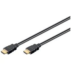 HDMI Stecker Rund Kabel High Speed 1m HDCP Konform schwarz TV DVD Audio 3D Wiedergabe