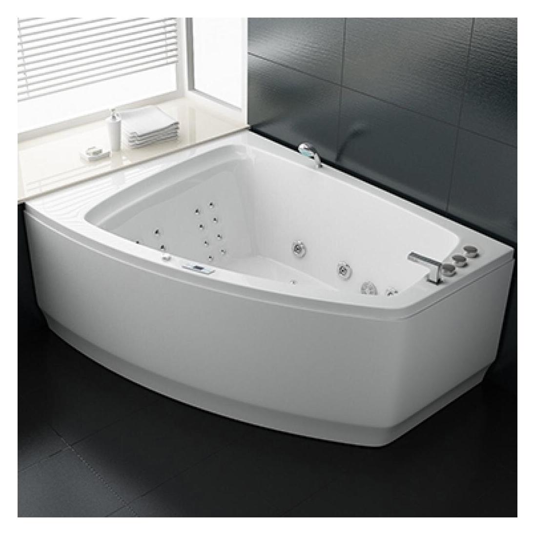PureHaven Whirlpool 180x140 cm Reinigungsprogramm & Lichttherapie modernes Design Wasserfall 12 Hydr (43781091)