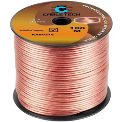 Cabletech KAB0315 Lautsprecherkabel 1,0 mm (100-m-Rolle) (100 m, 1 mm2), Lautsprecherkabel