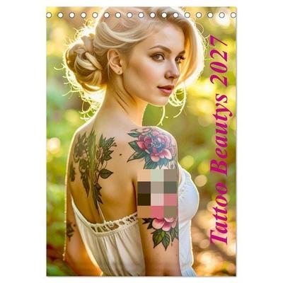 Tattoo Beautys (Tischkalender 2027 DIN A5 hoch), CALVENDO Monatskalender