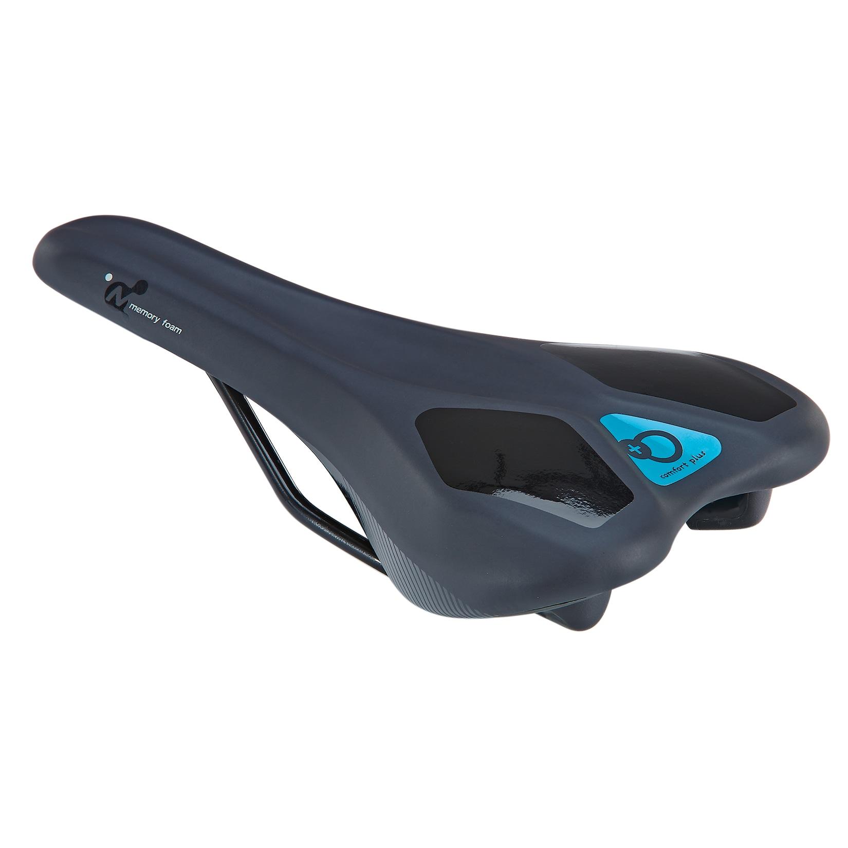 Mountainbike-Sattel, mit Memory Foam, mit Fixierungsskala, Farbe: schwarz