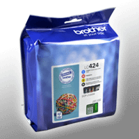 4 Brother Tinten LC-424VAL Multipack KCMY