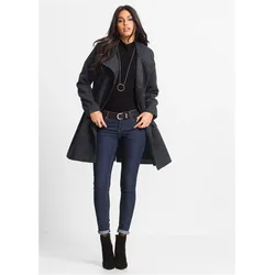 bonprix Kurzmantel, grau, Gr.50, Charismatischer Kurzmantel in Petite-Größe mit dekorativen Knöpfen.