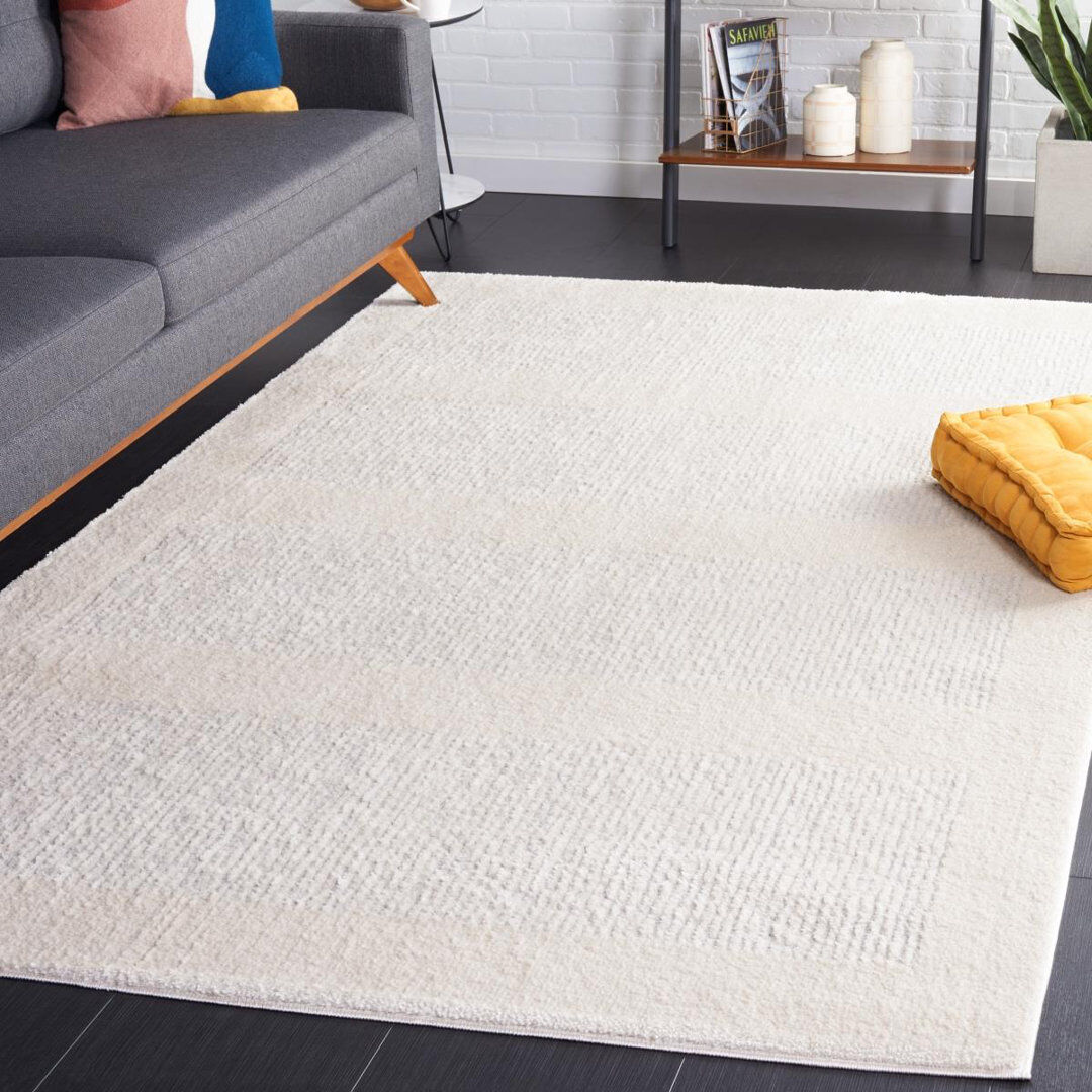 Blue Elephant Katoya Machine Woven Ivory/Grey Rug Grey;Ivory Rectangle 274 x 366 cm