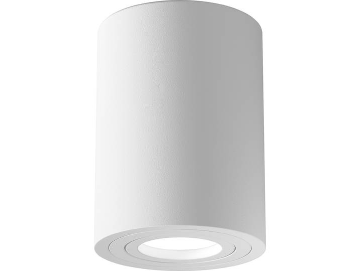 Plafonnier\, aluminium\, 1 flamme\, blanc\, D 8\,5 cm