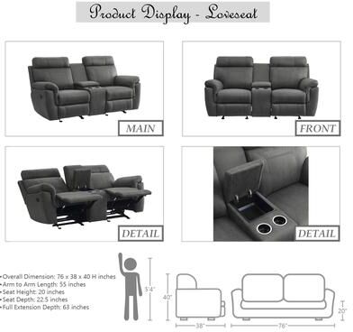 Fremont & Park Metz 2-Piece Reclining Living Room Set