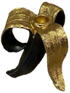 Snug & Styled Banana Peel Candle Holder Resin Home Decor Accent golden