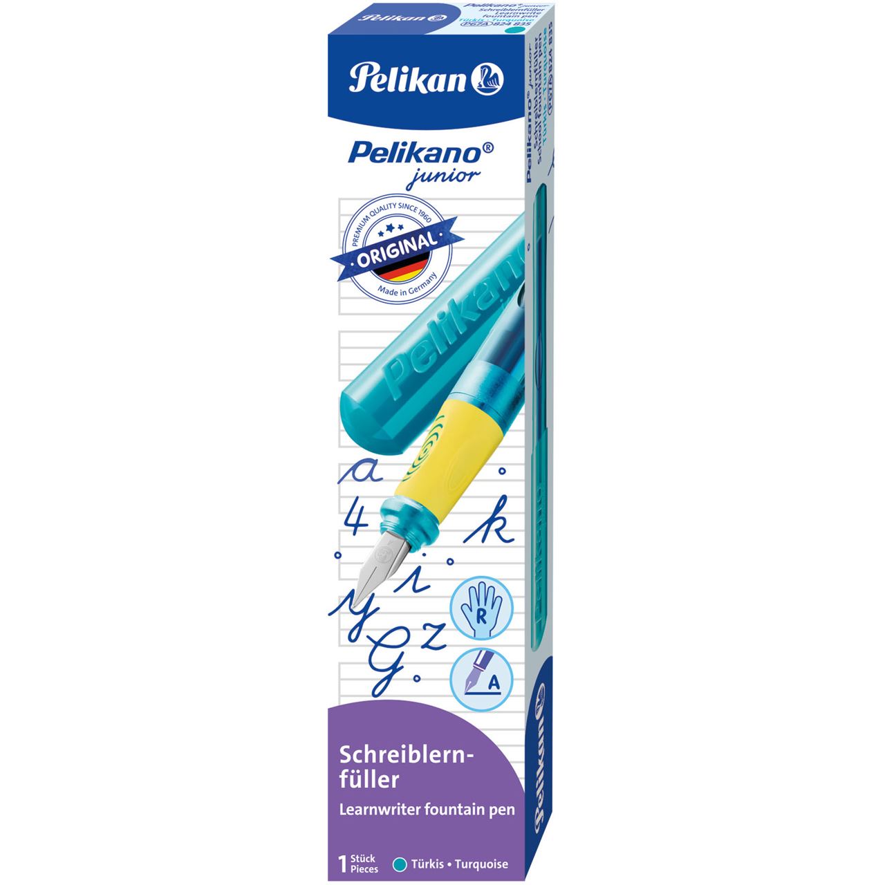 Pelikan o Junior Patronenfüller türkis/gelb A (für Anfänger)
