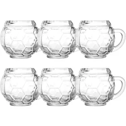 Ich-zapfe, Biergläser, Bierglas 6er Set, Fussball Bierkanne - 0,3 Liter (0.30 l)