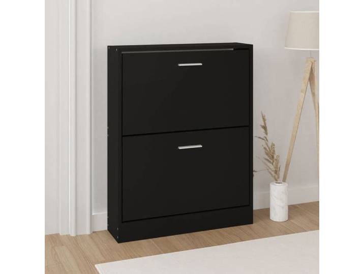 SALE 2026  Meuble à chaussures Noir - Armoire à chaussures Noir 59x17x81cm - bois d'ingénierie PRO924399714