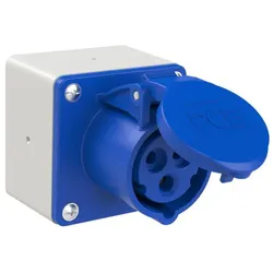 PCE 80013-6 CEE-Aufputzdose 75x75 (blind) gerade 16A 3p 6h IP44 800136