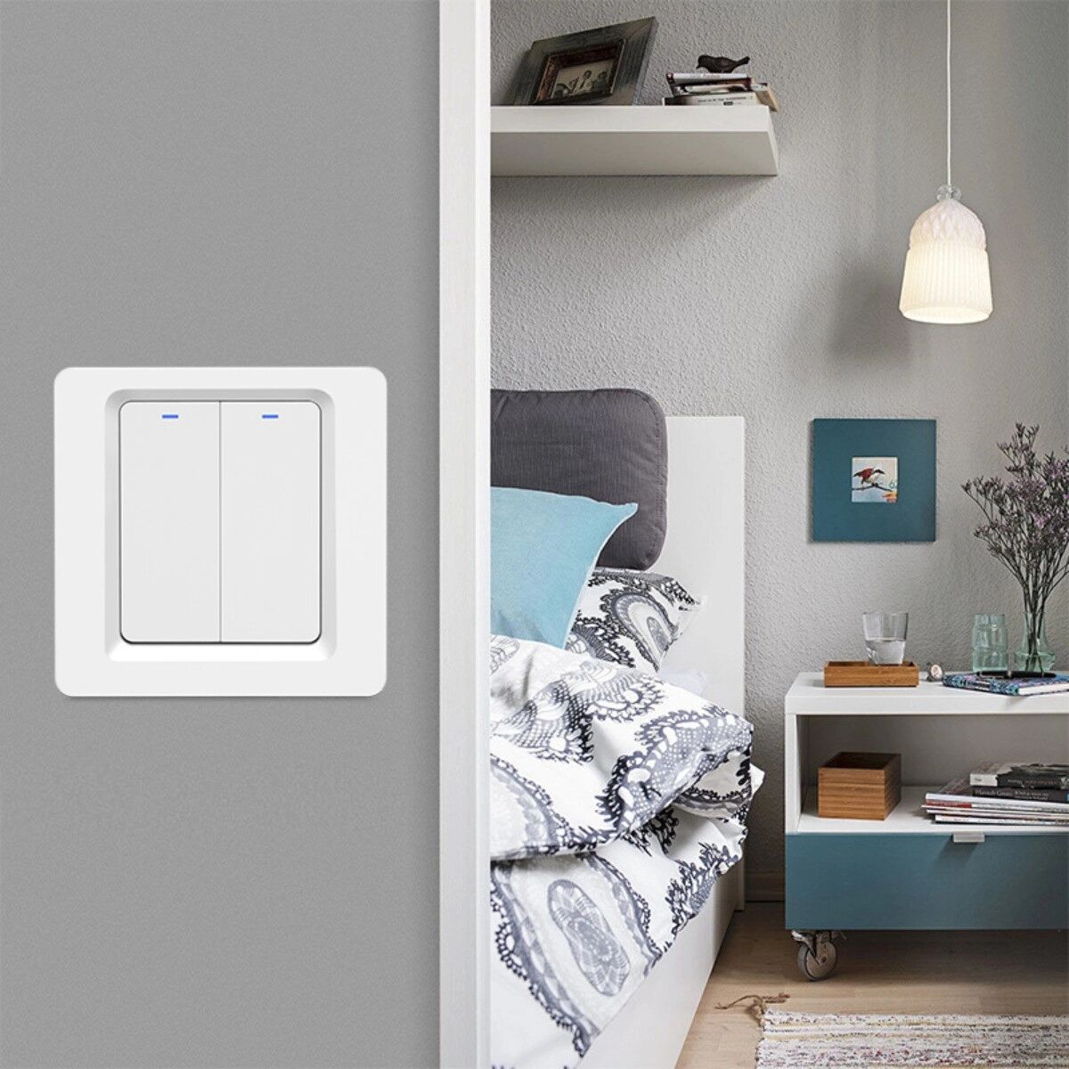 INF Interrupteur mural ZigBee sans neutre (EU 86), 1/2/3 voies, commande vocale et App, protection surcharge