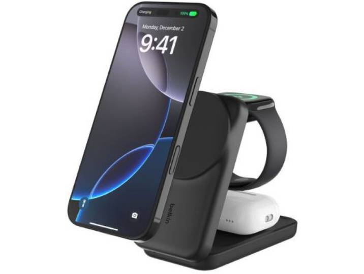 Belkin - Station De Charge 25w 3 En 1 Qi2 Noir