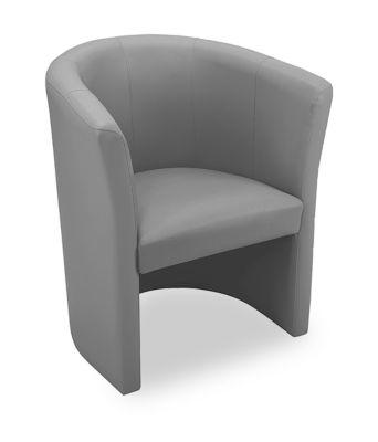Nowy Styl Cocktailsessel CLUB, Kunstleder, voll gepolstert, Sitzhöhe 450 mm, grau