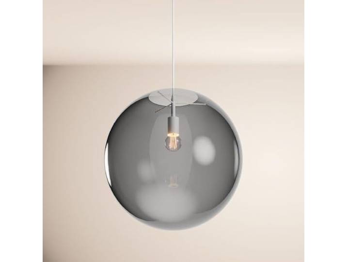 s.luce Orb Glaskugel Galerieleuchte 5m Abhängung Weiß Galerielampe Hängelampe Orb/Farbverlauf, Farbe:Rauch, Größe:Ø 50cm